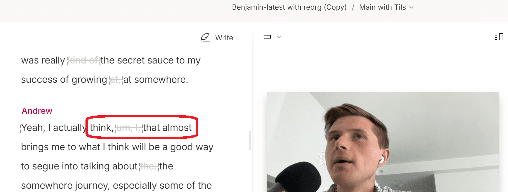 Context-aware cleanup pass