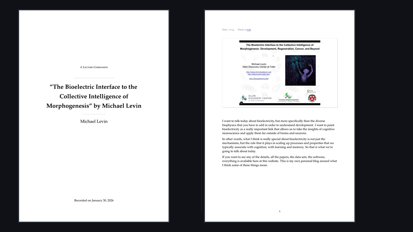 Prof. Michael Levin after